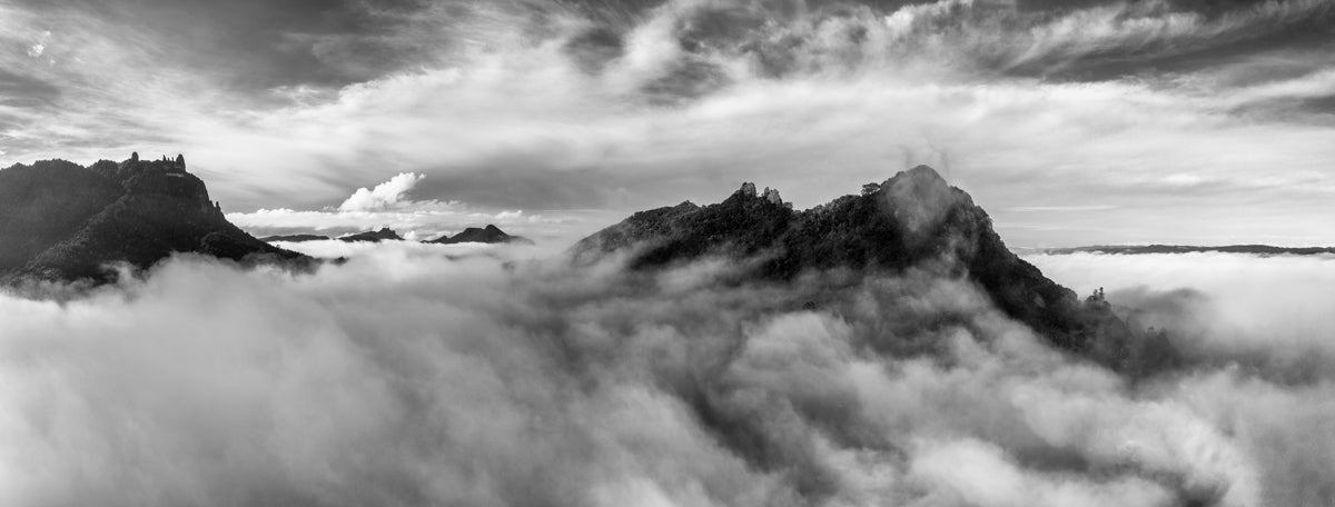 Mt Manaia, Te Whara/Bream Head and Mt Aubry, above the mist.